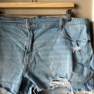 OLD NAVY Ripped Denim Boyfriend Shorts